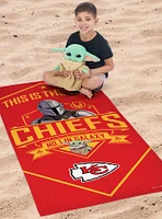 NFL Chiefs Star Wars the Child Shield Hugger Beach Towel
