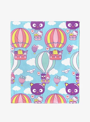 Hello Kitty Air Balloon Party Silk Touch Blanket