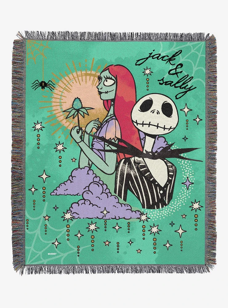 Disney Nightmare Before Christmas Cosmic Couple Tapestry Throw