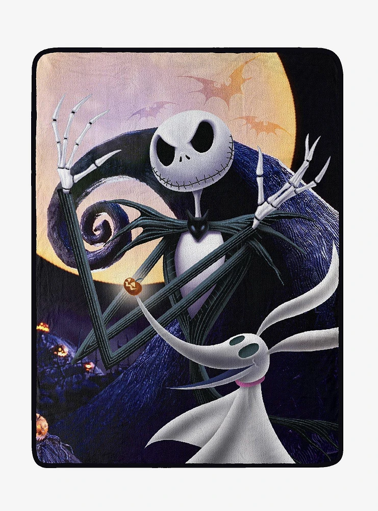 Disney Nightmare Before Christmas Full Moon Madness Micro Raschel Blanket