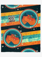 Marvel Moon Girl Retro Dino Silk Touch Blanket