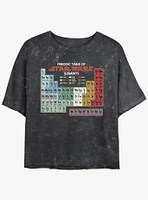 Star Wars Periodic Table Mineral Wash Girls Crop T-Shirt