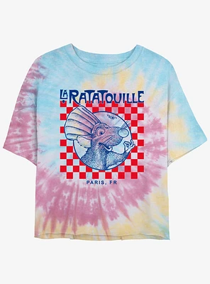 Disney Pixar Ratatouille Delivery Box Tie-Dye Girls Crop T-Shirt