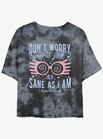 Harry Potter Just As Sane Luna Tie-Dye Girls Crop T-Shirt