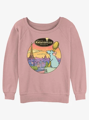 Disney Pixar Ratatouille Le Rat Parisian Girls Slouchy Sweatshirt