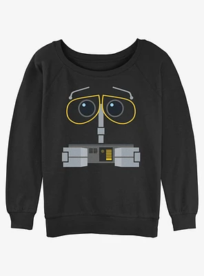 Disney Pixar Wall-E Big Face Girls Slouchy Sweatshirt