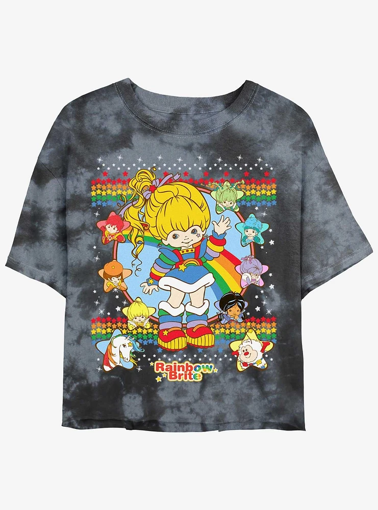 Rainbow Brite Sweater Rainbows Tie-Dye Girls Crop T-Shirt