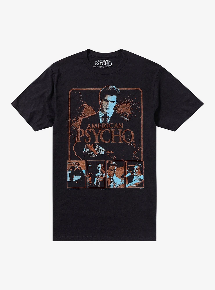 American Psycho Splatter Portrait T-Shirt