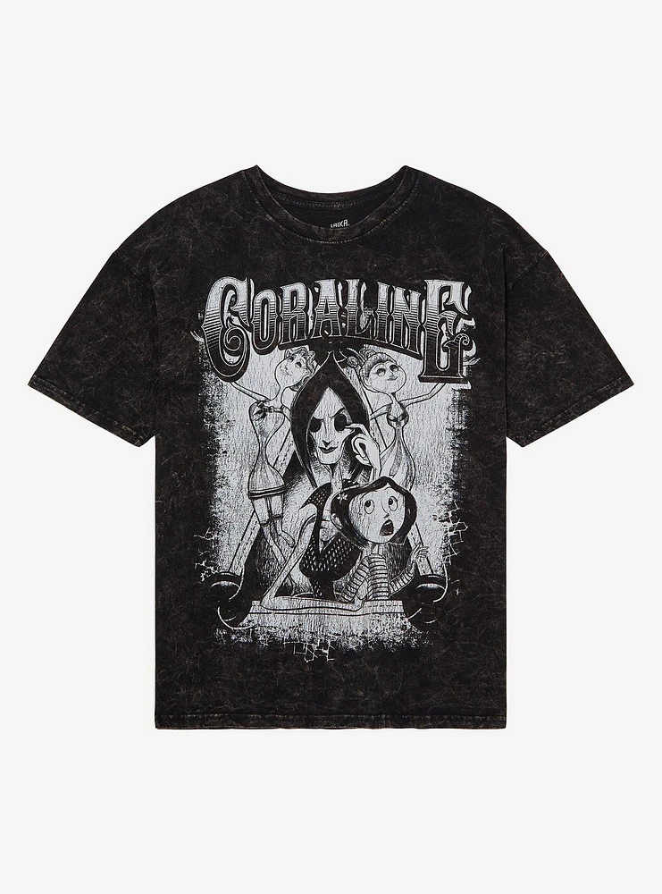 Coraline Other Mother Black & White Mineral Wash T-Shirt