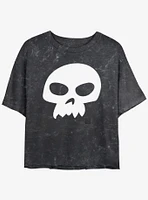 Disney Pixar Toy Story Be Sid Skull Womens Mineral Wash Crop T-Shirt