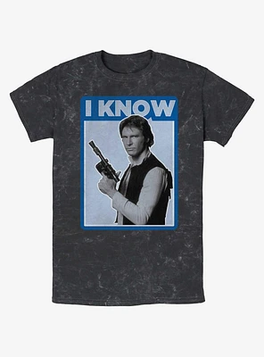 Star Wars Han Solo I Know Mineral Wash T-Shirt