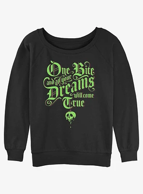 Disney Snow White Sleeping Death Womens Slouchy Sweatshirt