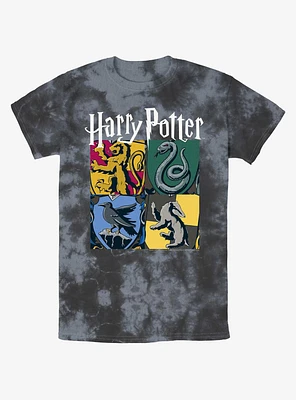 Harry Potter All Hogwarts Houses Tie-Dye T-Shirt