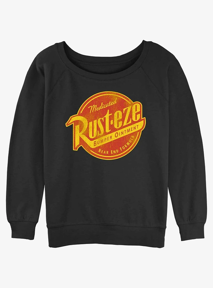 Disney Pixar Cars Rusteze Logo Womens Slouchy Sweatshirt