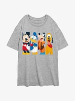 Disney Mickey Mouse Bro Time Womens Oversized T-Shirt