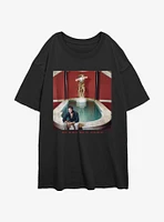 Scarface 1983 Fountain Portrait Womens Oversized T-Shirt