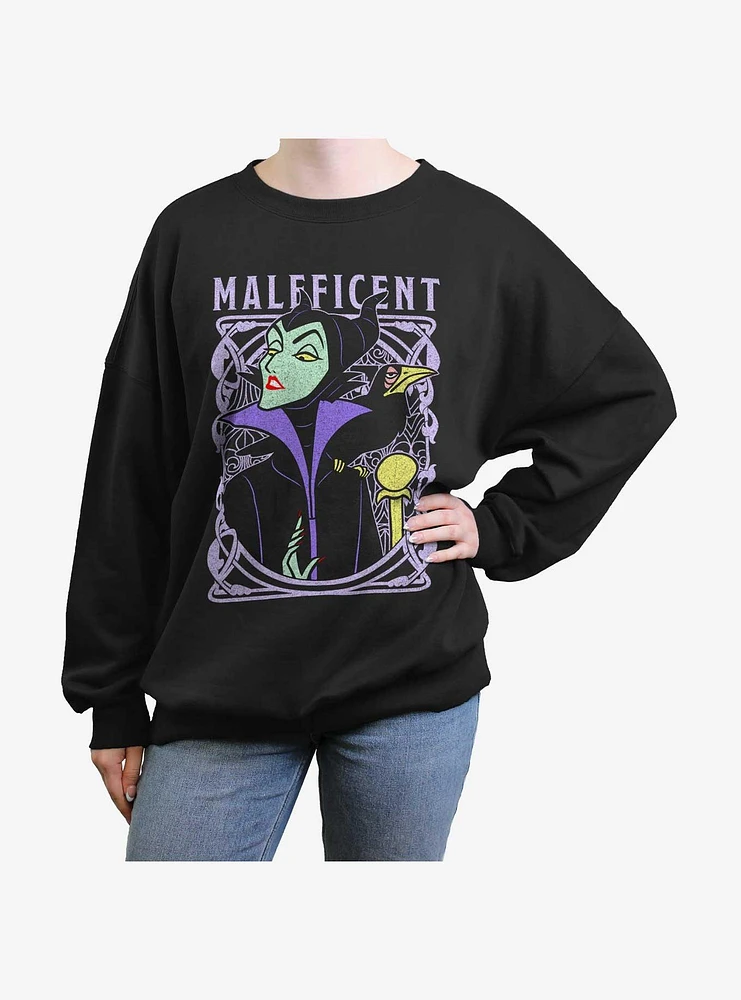 Disney Maleficent Queen Of Evil Womens Oversized Sweatshirt