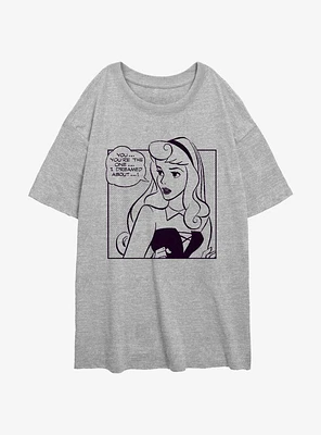 Disney Sleeping Beauty Aurora Comic Womens Oversized T-Shirt