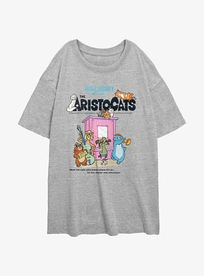 Disney The AristoCats Classic Poster Womens Oversized T-Shirt