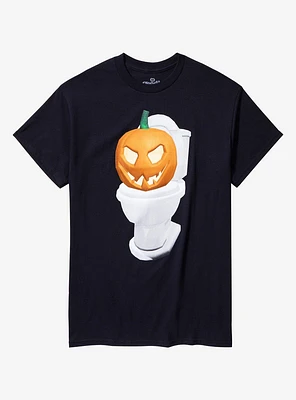 Pumpkin Toilet T-Shirt By Goodie Two Sleeves