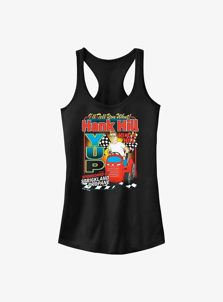 King of the Hill Hank Yup Racing Girls Tank