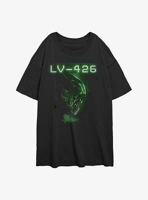 Alien 426 Xenomorph Scan Girls Oversized T-Shirt