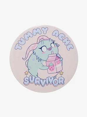 Tummy Ache Survivor 3 Inch Button By Toon Lord