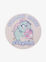 Tummy Ache Survivor 3 Inch Button By Toon Lord