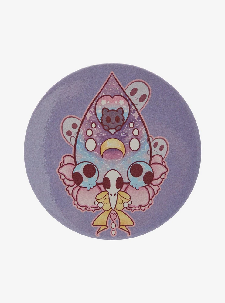 Kawaii Skull Cat Planchette 3 Inch Button