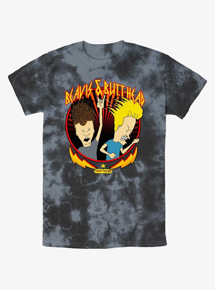 Beavis And Butthead Rock Heads Tie-Dye T-Shirt