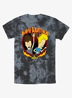 Beavis And Butthead Rock Heads Tie-Dye T-Shirt