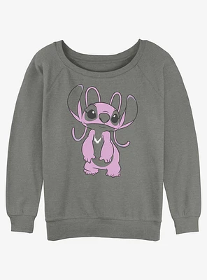 Disney Lilo & Stitch Big Angel Girls Slouchy Sweatshirt