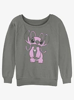 Disney Lilo & Stitch Big Angel Girls Slouchy Sweatshirt