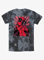 Marvel Deadpool Hand Heart Tie-Dye T-Shirt