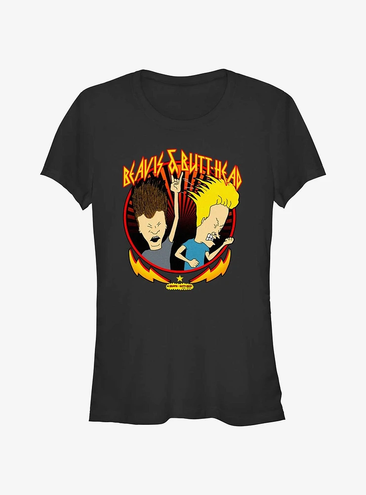 Beavis And Butthead Rock Heads Girls T-Shirt