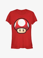 Nintendo Mario Red Mushroom Girls T-Shirt