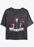 Disney Sleeping Beauty Maleficent It's You Mineral Wash Girls Crop T-Shirt