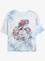 Disney Sleeping Beauty Aurora Blossom Tie-Dye Girls Crop T-Shirt