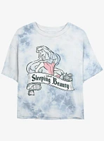 Disney Sleeping Beauty Antique Aurora Tie-Dye Girls Crop T-Shirt