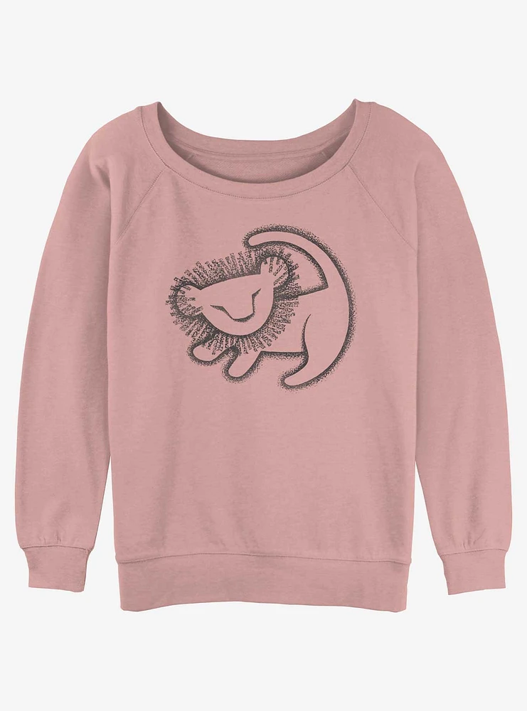 Disney The Lion King Cave Painting Girls Slouchy Sweatshirt