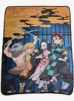 Demon Slayer: Kimetsu No Yaiba Digital Group Throw Blanket