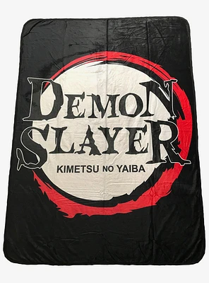 Demon Slayer: Kimetsu No Yaiba Logo Throw Blanket