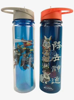 Avatar: The Last Airbender & Legend of Korra Chibi Water Bottle Set