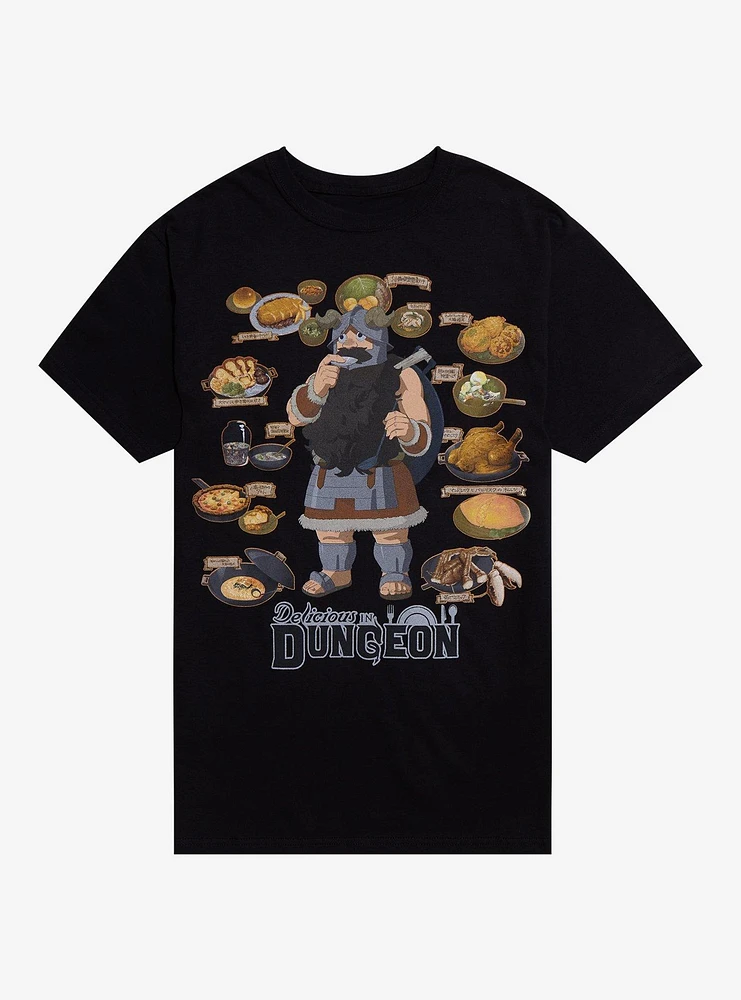 Delicious Dungeon Senshi Food Collage T-Shirt