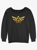 Nintendo Triforce Emblem Womens Slouchy Sweatshirt