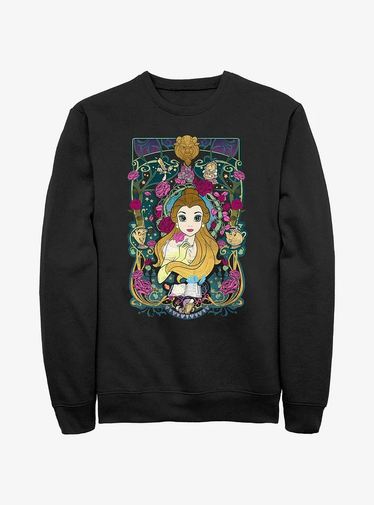 Disney Beauty and the Beast Belle Flowers Sweatshirt