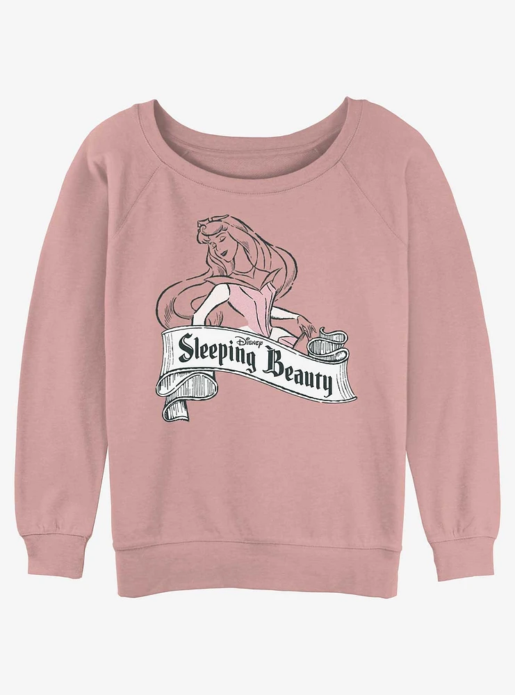 Disney Sleeping Beauty Make It Pink Womens Slouchy Sweatshirt