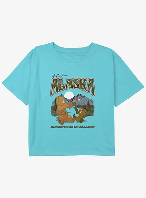 Disney Brother Bear Adventure Is Calling Youth Girls Boxy Crop T-Shirt