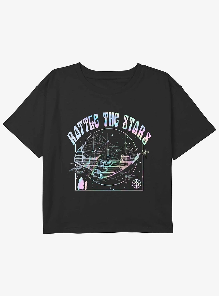 Disney Treasure Planet Rattle The Stars Youth Girls Boxy Crop T-Shirt