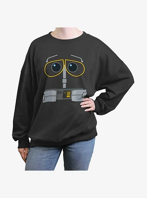 Disney Pixar WALL-E Robot Face Womens Oversized Sweatshirt